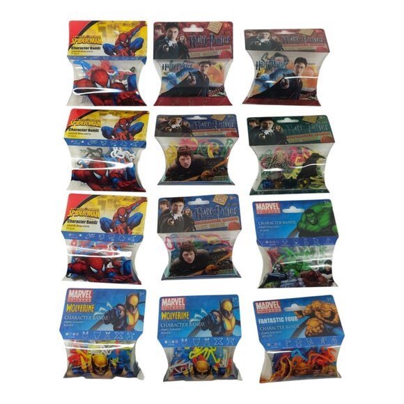 Forever Collectibles Other - Character Bandz Elastic Bracelets Harry Potter Marvel Birthday Party Favors Lot